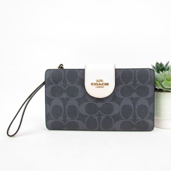 Coach Signature Colorblock Tech Phone Wallet - Picture 2 of 9